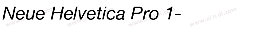 Neue Helvetica Pro 1字体转换